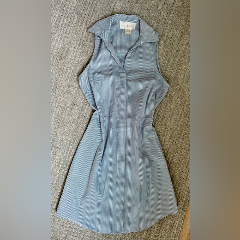 JB by Julie Brown Sparkle Blue Pinstripe Dress